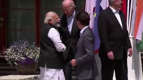 PM Modi with US President Joe Biden and PM Trudeau at G7 Summit in Germany