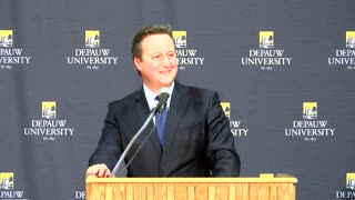 December 8, 2016 - Highlights of David Cameron'a Ubben Lecture at DePauw University