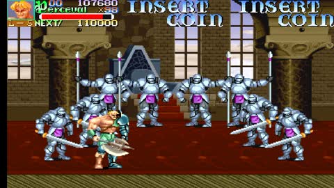 Zeroing Knights of The Round arcade version with the character (PERCEVAL).