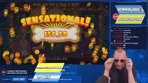 Streamer Huge Win 20 000€ on Crazy Time - Top 5 Best wins of the week slots