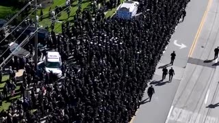 NYC Police Show For Detective Diller Funeral