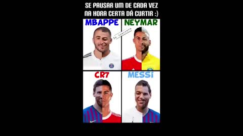 PAUSE AND HIT PLAYER (Pausar e acerte jogador) #neymar #cr7 #messi #mbappe