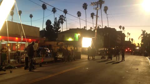 Filming on 5th and Western in Los Angeles 2017