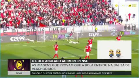 A certeza dos comentadores do Benfica: «A bola não entrou»