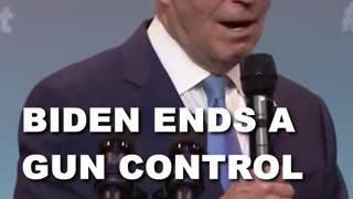 Biden's Awkward End to Gun Control Speech