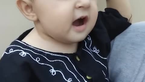 Cute baby singing Johnny Johnny yes papa