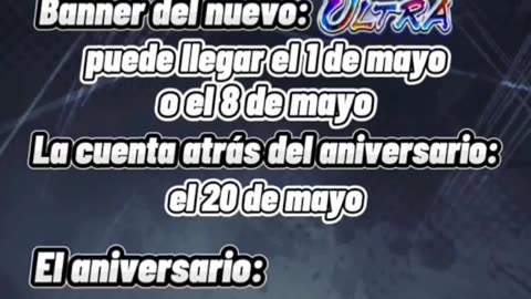 fechas de todo lo que vendrá antes del aniversario!!