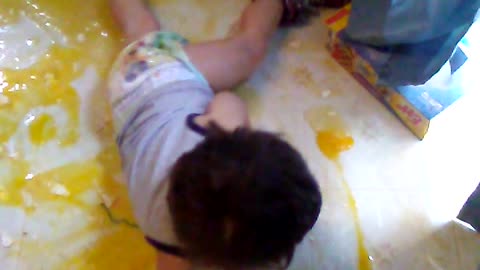 Kiddo Makes a Huge Egg Mess