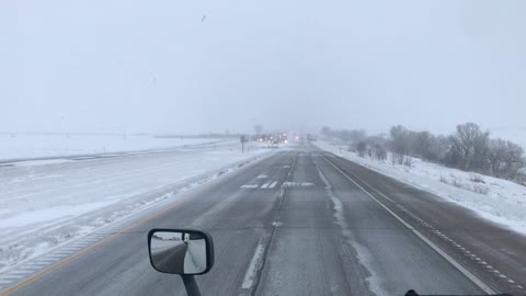 Icy Interstate at a Standstill After Crash