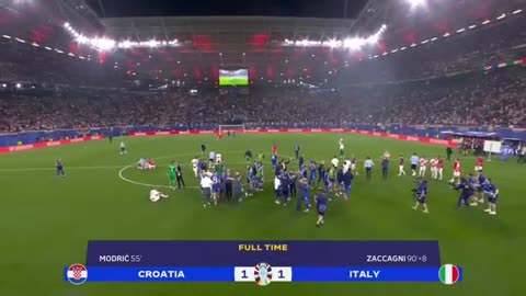 DRAMATIC EURO FOOTBALL CUP2024 - ITALY VS CROATIA