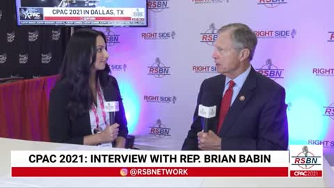 INTERVIEW With Brian Babin At CPAC 2021 Dallas, Texas 7/11/2021