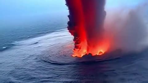 Volcano 🌋in the ocean!