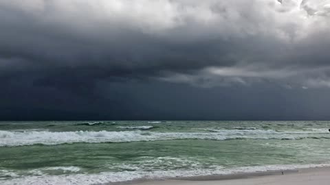 Storm Clouds Looming Toward the Beach