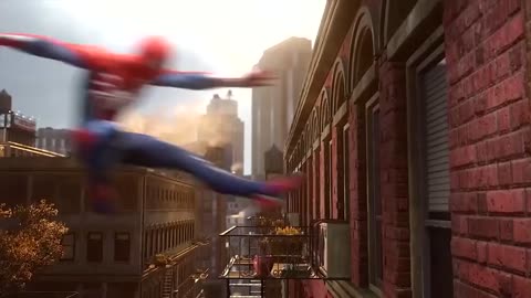 Spider-Man rushed up, jumped from the wall into the circle,