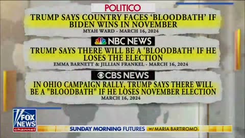 Bartiromo Biden campaign, liberal media spread hoax that Trump threatened ‘bloodbath