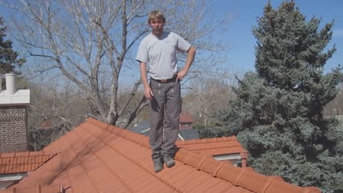 Walking on a tile roof