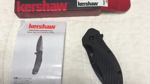 Kershaw Clash Pocket Knife, Black Serrated (1605CKTST)