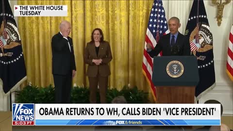 Obama visits White House Tuesday and Democrats ignore Biden who is called VP