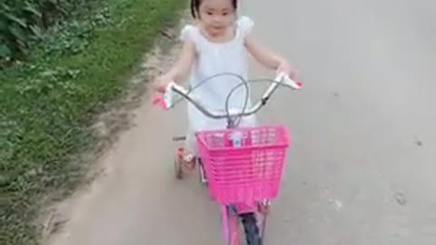 baby loves learning car with bike