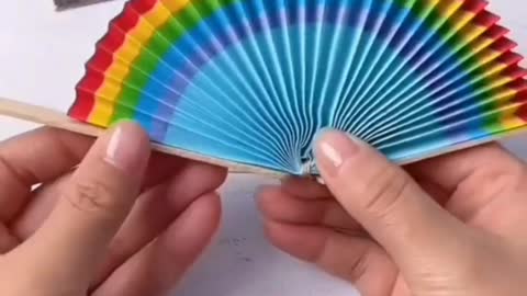 So beautiful Hand Craft of Paper Hand Fan | RJ Craft #Crat #Art #Ideas