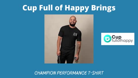 Champion Performance t-shirt | Gym outfits for men | Cup Full of Happy