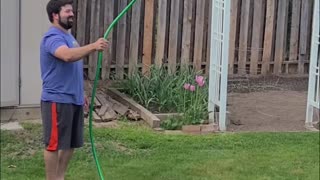Strong Water Pressure Leads to Hose Shenanigans