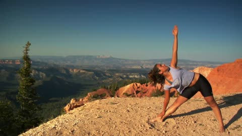 Yoga Health Exercise Woman Mountain Stretching hut