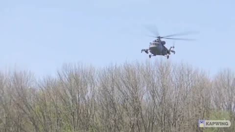 Ka-52 and Mi-8AMTSh helicopters of the Army Aviation of the Russian Aerospace Forces in the SVO zone