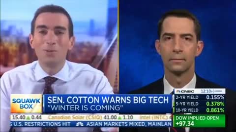 Tom Cotton Schools CNBC Host for Not Covering Hunter Biden Story