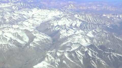 Aerial view of mount Andes in Chile