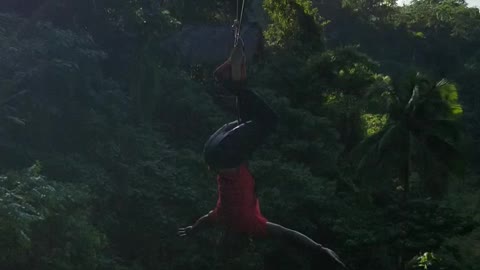 Crazy Jamaican Ziplining in DR