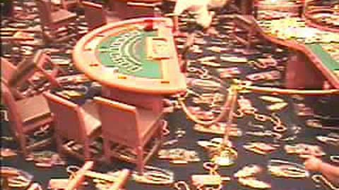 Cruise ship accident from inside casino another camera