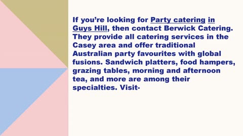 Best Party catering in Guys Hill