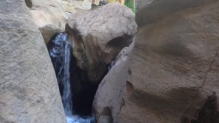 Climbing a waterfall in Narrows at Zion National Park!