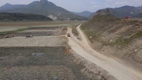 Zengwen Reservoir 曾文水庫 Sediment Removal Works 🇹🇼 (2021-05) {aerial}