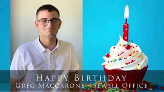 Happy birthday to Greg in the Sewell office, from your Medcorps Family.