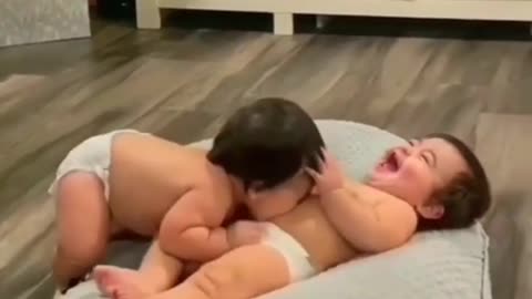 funny babies #funny baby video #twin babies laughing #Funniest TWIN BABIES