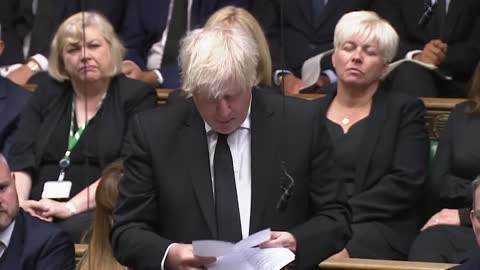 Watch in full_ Former prime minister Boris Johnson pays tribute to Queen Elizabeth II in Common