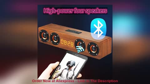 ⚡️ Bluetooth Speaker 4 Speakers TV Soundbar Woofer Sound Column Subwoofer With LED Clock Display
