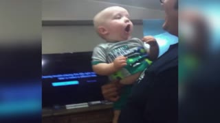 Baby's Mind Is Blown When He Sees His Dad Without A Beard For The First Time