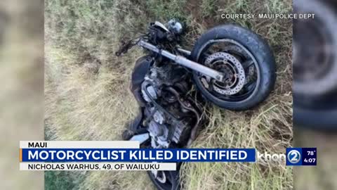 Motorcyclist who died after colliding into SUV on Maui Veterans Highway identifi