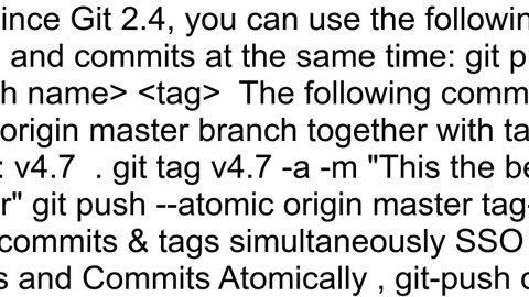 &quot;git push&quot; and &quot;git push --tags&quot; in the same command
