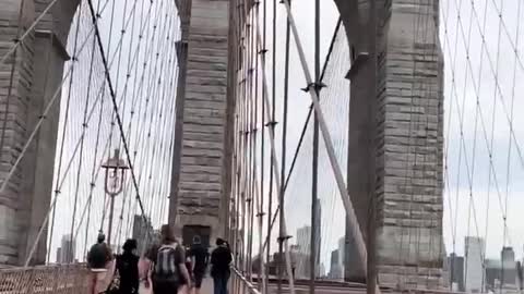 The Brooklyn Bridge and the sky