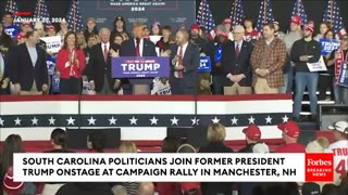 BREAKING: Top Pols From South Carolina-Nikki Haley's Home State- Join Trump Onstage At NH Rally.