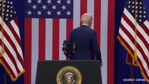 HOLY SH*T: Watch As Biden Does Awkwardly Cringe Shuffle Off Stage After His Brain Shuts Down