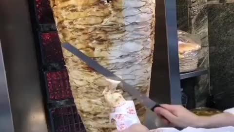 Arab shawarma in Turkish markets is very delicious 😍😍