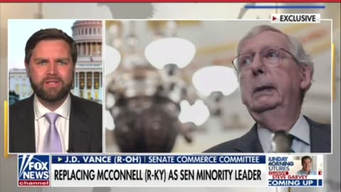 J.D. Vance REACTS to STEP DOWN of Sen McConnell as Minority leader