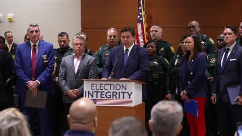 Governor Ron DeSantis ANNOUNCES THE ARREST of 20 Individuals For Voter Fraud