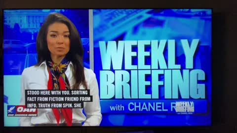 OAN 03/20/22 Chanel Rion Weekly Briefing and her cryptic explanation about Christina Bobb’s absence