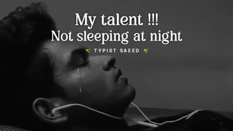 My Talent !!! Not Sleeping At Night.....